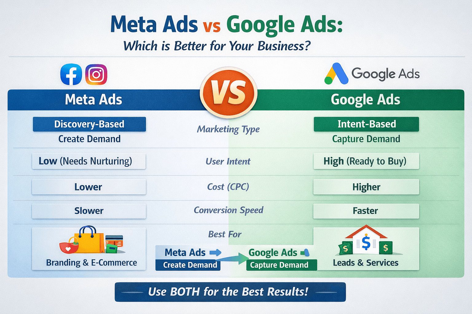 Meta Ads vs Google Ads: Which is Better for Your Business in 2026?